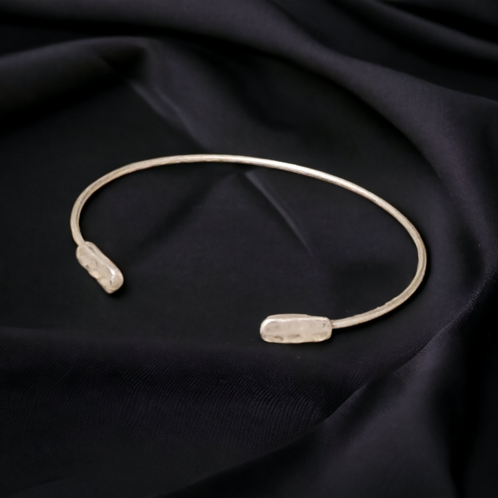 Simple Silver Bangle Bracelet